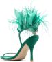 Stuart Weitzman Plume 100mm feather-detail sandals Green - Thumbnail 3