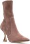 Stuart Weitzman pointed 100mm suede boots Brown - Thumbnail 2