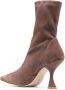 Stuart Weitzman pointed 100mm suede boots Brown - Thumbnail 3