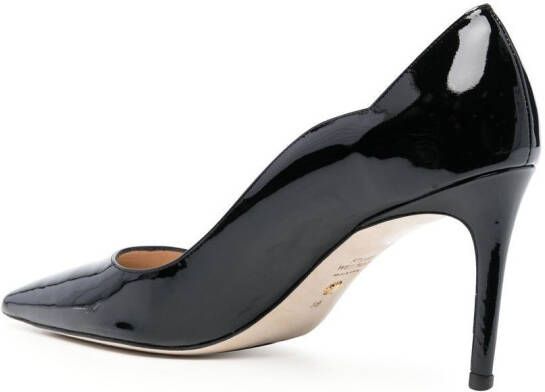 Stuart Weitzman pointed-toe leather pumps Black
