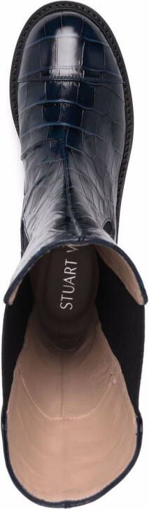 Stuart Weitzman Presley 50mm leather boots Blue