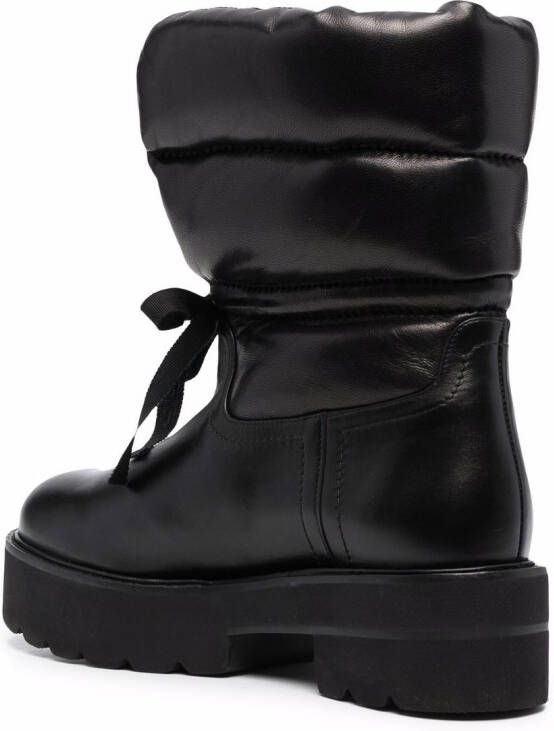 Stuart Weitzman quilted panelled ankle boots Black