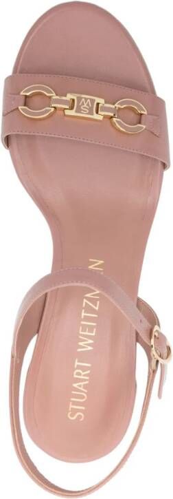 Stuart Weitzman Signature 35mm leather sandals Pink