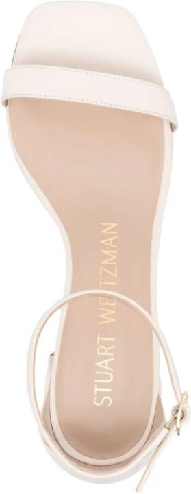 Stuart Weitzman Simplecurve 50mm leather sandals Neutrals