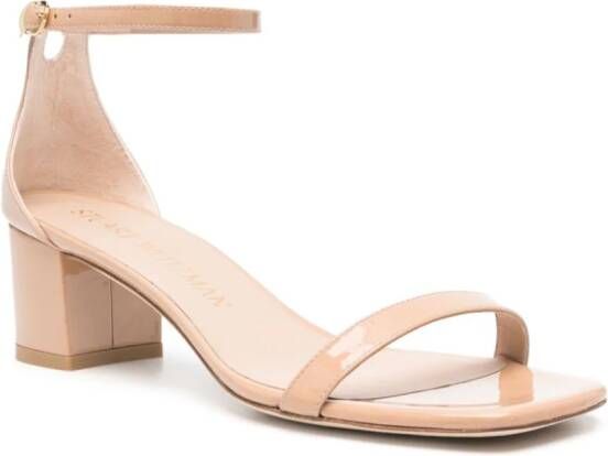 Stuart Weitzman Simplecurve 50mm leather sandals Neutrals