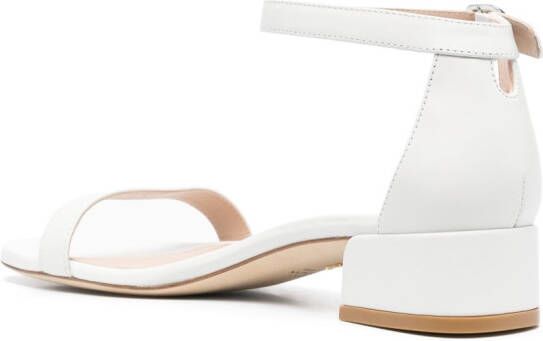 Stuart Weitzman single-strap 40mm leather sandals White