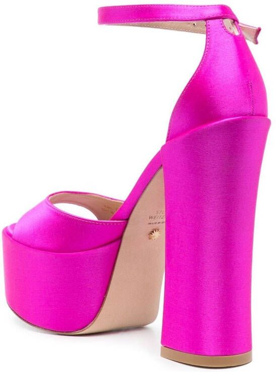 Stuart Weitzman Skyhigh 150mm platform sandals Pink