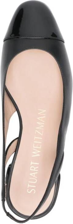 Stuart Weitzman Sleek slingback ballerina shoes Black