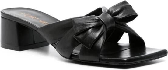 Stuart Weitzman Sofia 45mm leather sandals Black