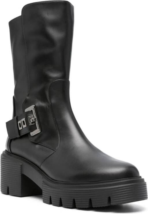 Stuart Weitzman Soho Gia 75mm leather boots Black