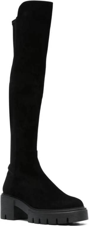 Stuart Weitzman Soho70mm suede knee-high boots Black