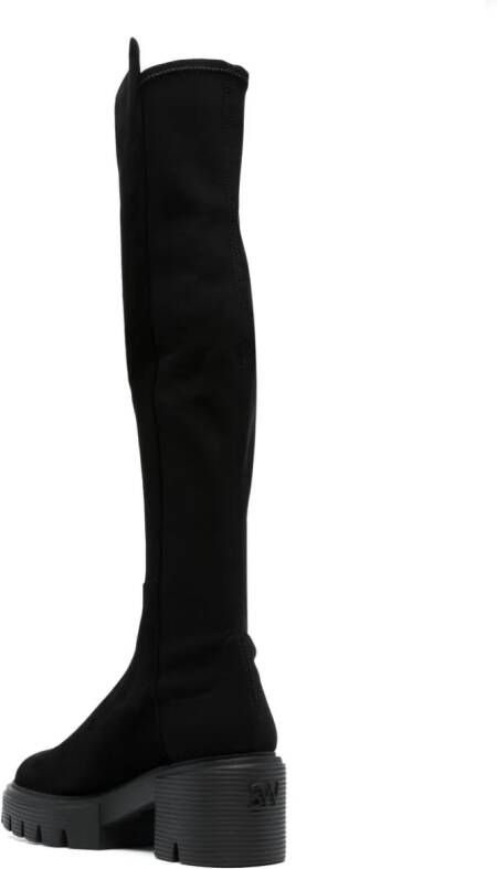 Stuart Weitzman Soho70mm suede knee-high boots Black
