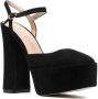 Stuart Weitzman square-toe 150mm suede platform pumps Black - Thumbnail 2