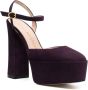 Stuart Weitzman square-toe 150mm suede platform pumps Purple - Thumbnail 2