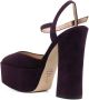Stuart Weitzman square-toe 150mm suede platform pumps Purple - Thumbnail 3