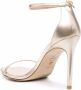 Stuart Weitzman square-toe metallic-effect sandals Gold - Thumbnail 3