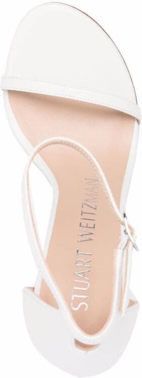 Stuart Weitzman stiletto-heel leather sandals White