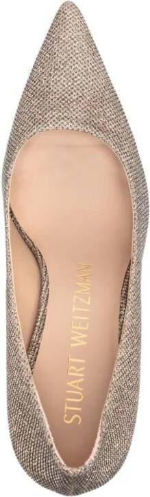 Stuart Weitzman Stuart 50mm glitter pumps Gold