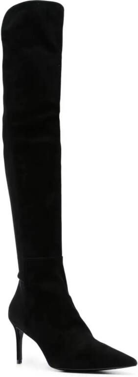 Stuart Weitzman Stuart 75 thigh-high suede boots Black