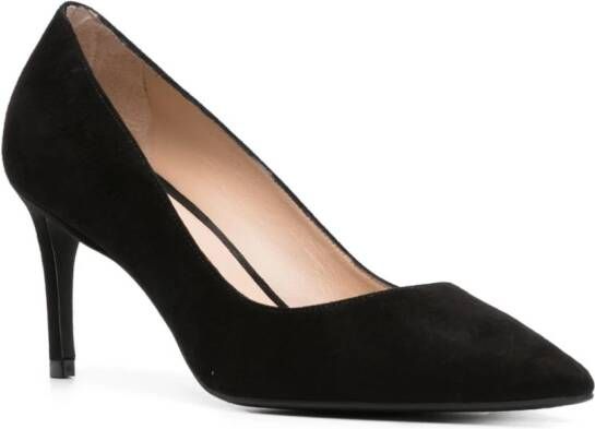 Stuart Weitzman Stuart 75mm suede pumps Black