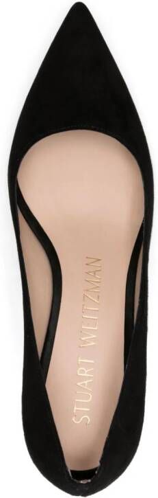 Stuart Weitzman Stuart 75mm suede pumps Black