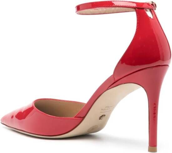 Stuart Weitzman Stuart 85mm leather pumps Red