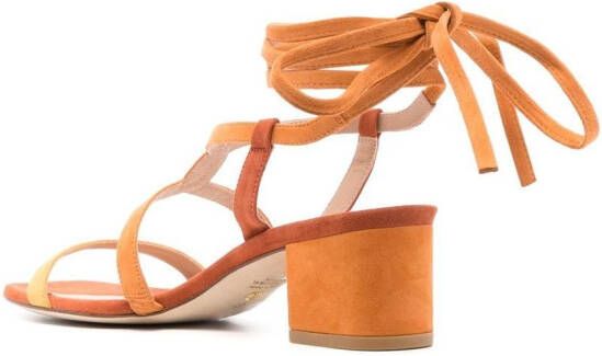 Stuart Weitzman Sue ankle-tied sandals Orange