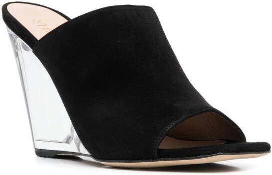 Stuart Weitzman Sue transparent-heel mules Black