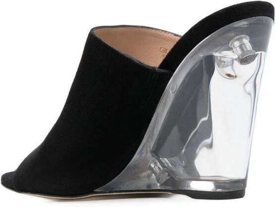 Stuart Weitzman Sue transparent-heel mules Black