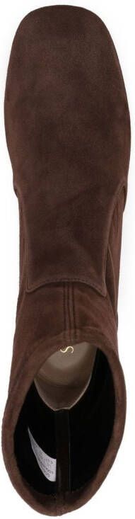 Stuart Weitzman suede 60mm ankle boots Brown
