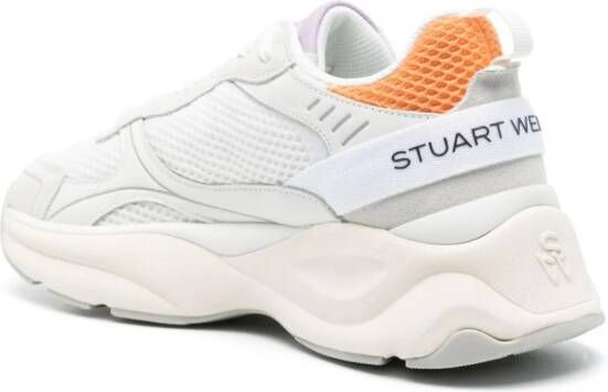 Stuart Weitzman SW panelled sneakers White