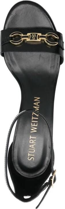 Stuart Weitzman SW Signature 70mm leather sandal Black