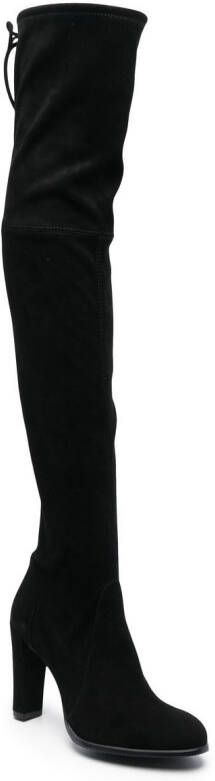 Stuart Weitzman thigh-high suede boots Black