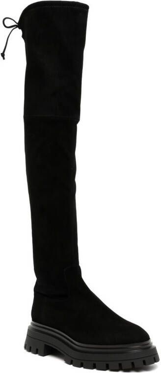 Stuart Weitzman tie-fastened thigh high boots Black
