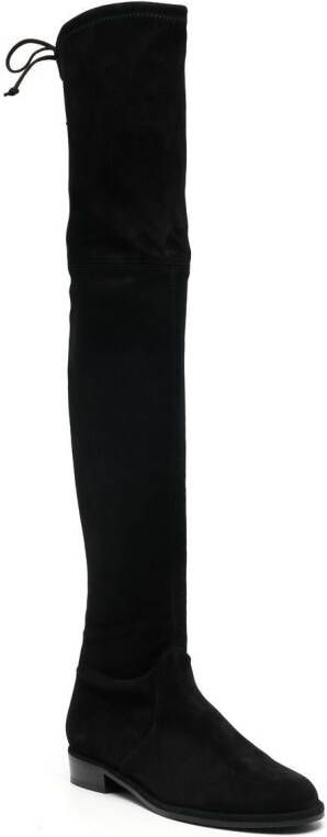 Stuart Weitzman tie-fastening thigh-high boots Black
