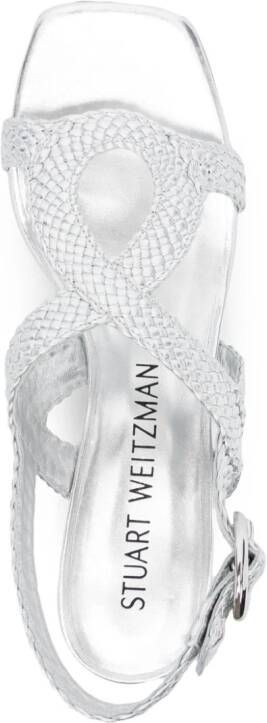 Stuart Weitzman Wovette 60mm sandals Silver