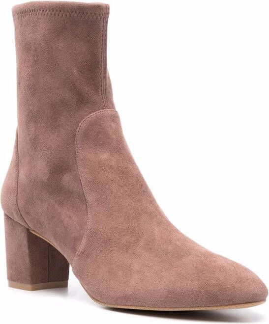 Stuart Weitzman Yuliana 60mm suede ankle boots Brown