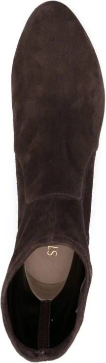Stuart Weitzman Yuliana 80mm suede ankle boots Brown