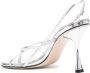 Studio Amelia 95mm metallic-finish open-toe sandals Silver - Thumbnail 3