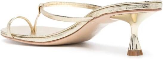 Studio Amelia Edith 50mm leather sandals Gold