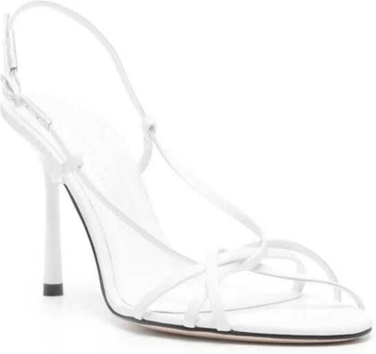 Studio Amelia Entwined 100mm leather sandals White
