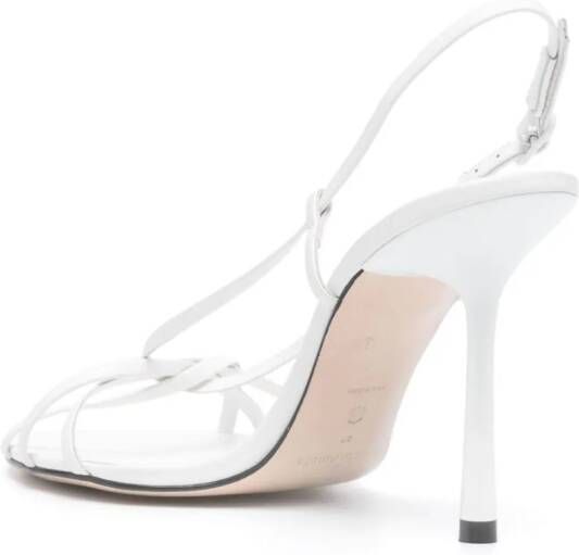 Studio Amelia Entwined 100mm leather sandals White