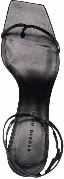 Studio Amelia open-toe leather sandals Black