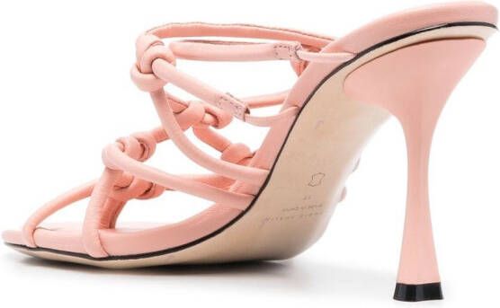 Studio Amelia strappy 95mm leather mules Pink