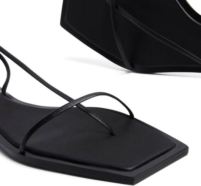 Studio Amelia strappy leather sandals Black