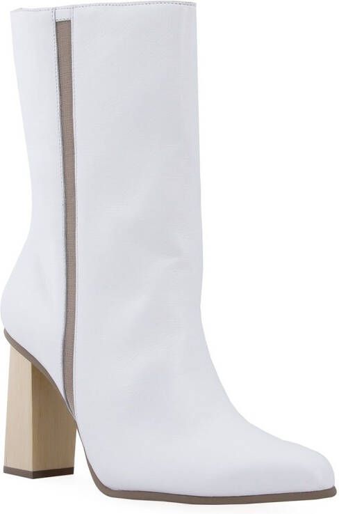 Studio Chofakian chunky heel boots White