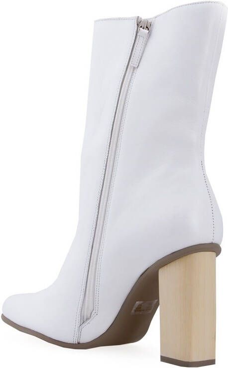 Studio Chofakian chunky heel boots White