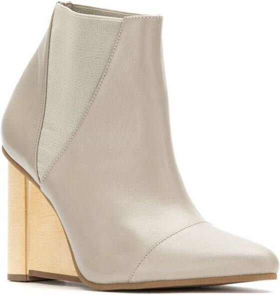 Studio Chofakian leather wedge boots Neutrals