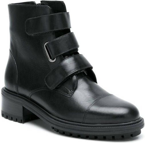 Studio Chofakian Milestone leather combat boots Black