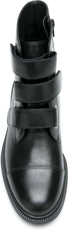 Studio Chofakian Milestone leather combat boots Black